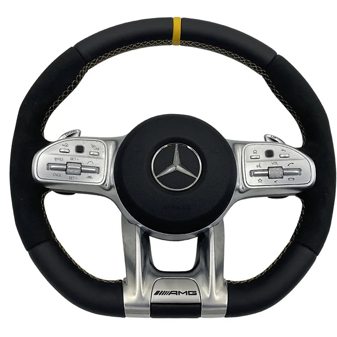 Mercedes-Benz Steering Wheel AMG PERFORMANCE YELLOW stitches