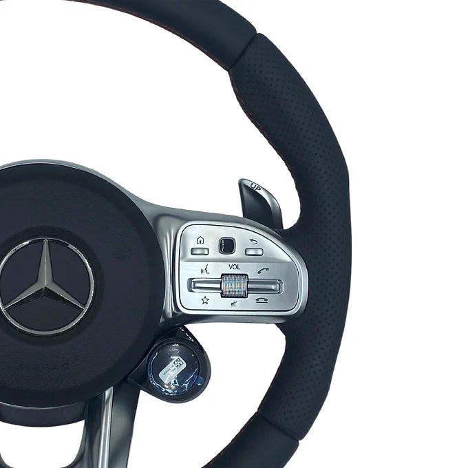 Mercedes-Benz AMG Performance Steering Wheel – Full Leather with Red Stitching & Performance Buttons