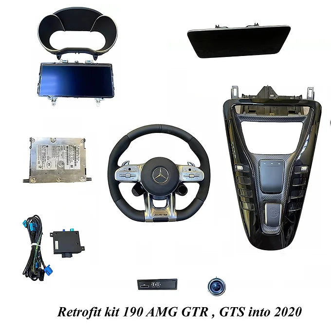 Mercedes-Benz AMG 190 GT,,GTR,GTS ,GTC Retrofit  CENTER CONSOL 2015-2017 TO 2020 KIT 3