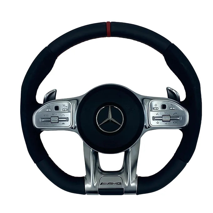 Mercedes-Benz AMG 2020 Steering Wheel – Full Leather with Red Stitching