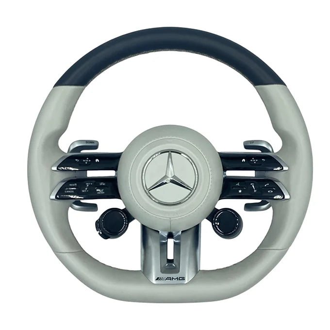 Mercedes-Benz Steering Wheel AMG  2021 Leather Beige/Black+ performance bottuns