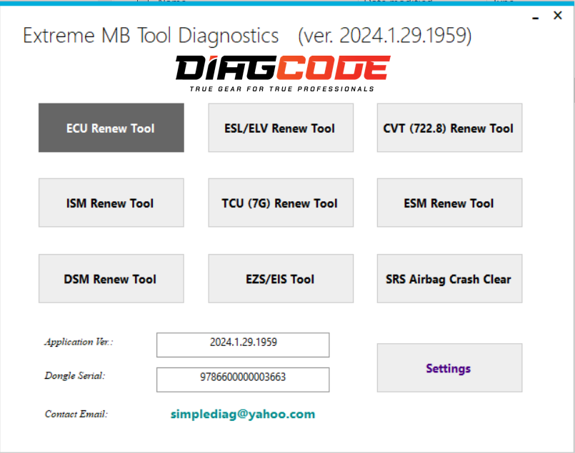 SIMPLEDIAG  Extreme MB renew tool