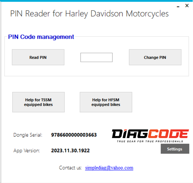 SIMPLEDIAG  HD PIN Code reading