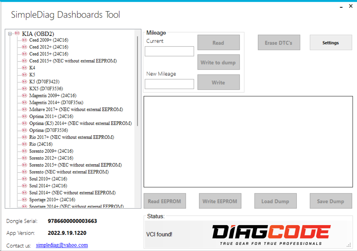 Simplediag - Odometer package