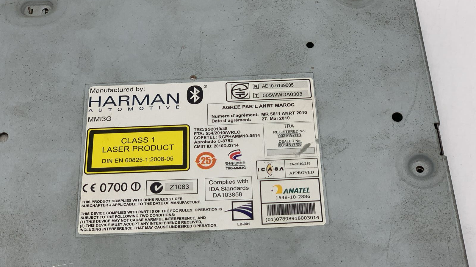 2012-2015 Audi A6 A7 CD PLAYER RADIO HEAD UNIT 4F0 035 753 A